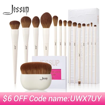 제섭 메이크업 브러쉬 10-14pc 메이크업 브러쉬 세트 합성 파운데이션 브러쉬 파우더 컨투어 아이섀도우 라이너 블렌딩 하이라이트 T329