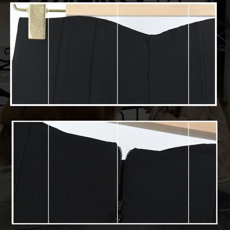 Women's Clothing Solid Color High Waisted Zipper Shirring Casual Fashion Elegant Summer Wide Leg Knee Pants Vacation Shorts