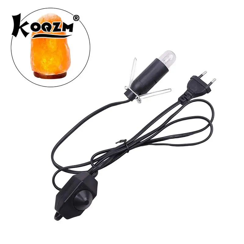 Power Cord Cable with Dimmer ON OFF Switch Metal Clip E14 E12 Base Hanglamp Holder Socket Plug 1.5m for Salt Rock Lava Lamp