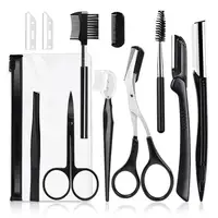 4-11 PCS Eyebrow Trimmer Set Eyebrow Razor Scraping Eyebrow Comb Razor Eyebrow Clip Scissors Tweezers Makeup Tools Sets 1