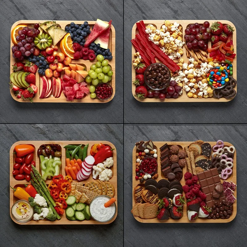 Bamboo Cutting Board With Lid 11X14 Inch Perfect For Charcuterie Snacks