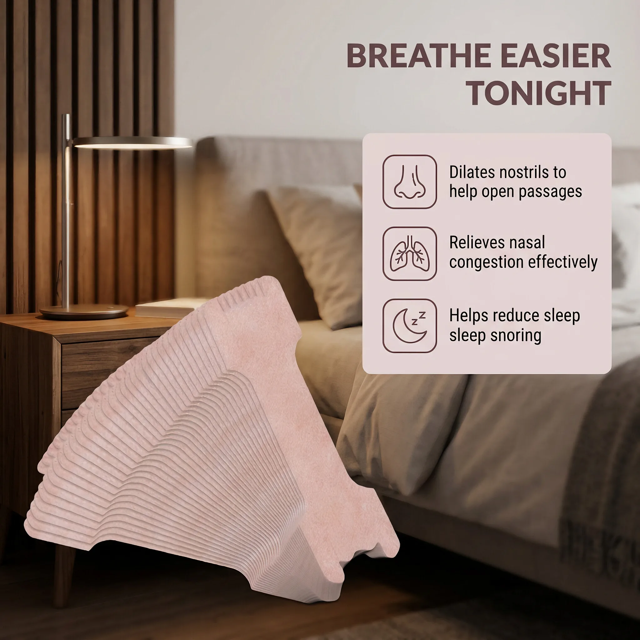 Breath Nasal Strips - Snoring Relief and Sleep Aid Patches (100 Pack)