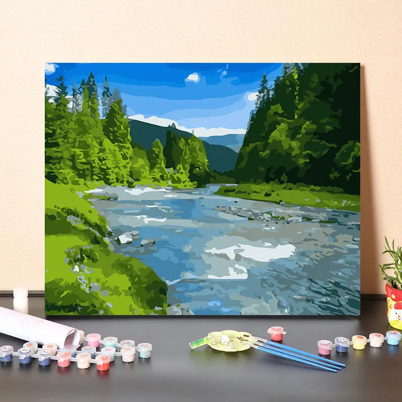 

2769006 Landscape painting hanging painting sofa background wall decoration entry porch oil painting