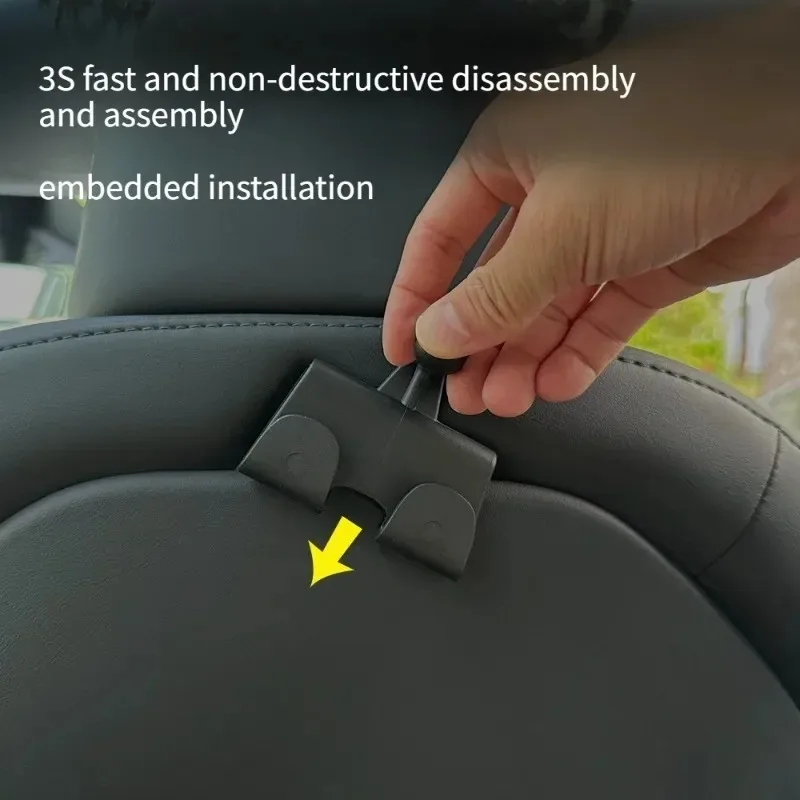 Soporte para Tablet y Teléfono para Reposacabezas de Tesla Model 3/3 Highland, Model Y/Y Juniper 2025, Rotación 360° °
