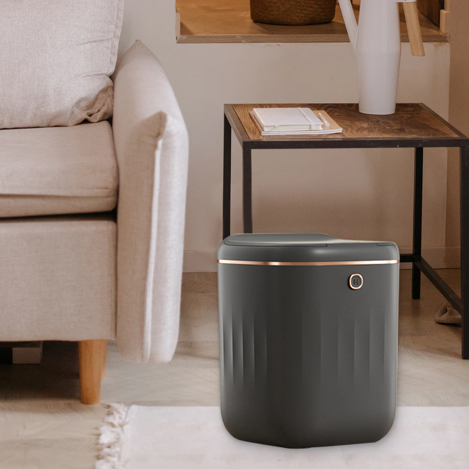 20/22/24L Smart Trash Can Large Capacity Automatic Waterproof Trash Bin for Bathroom Living Room Kitchen Smart Home
