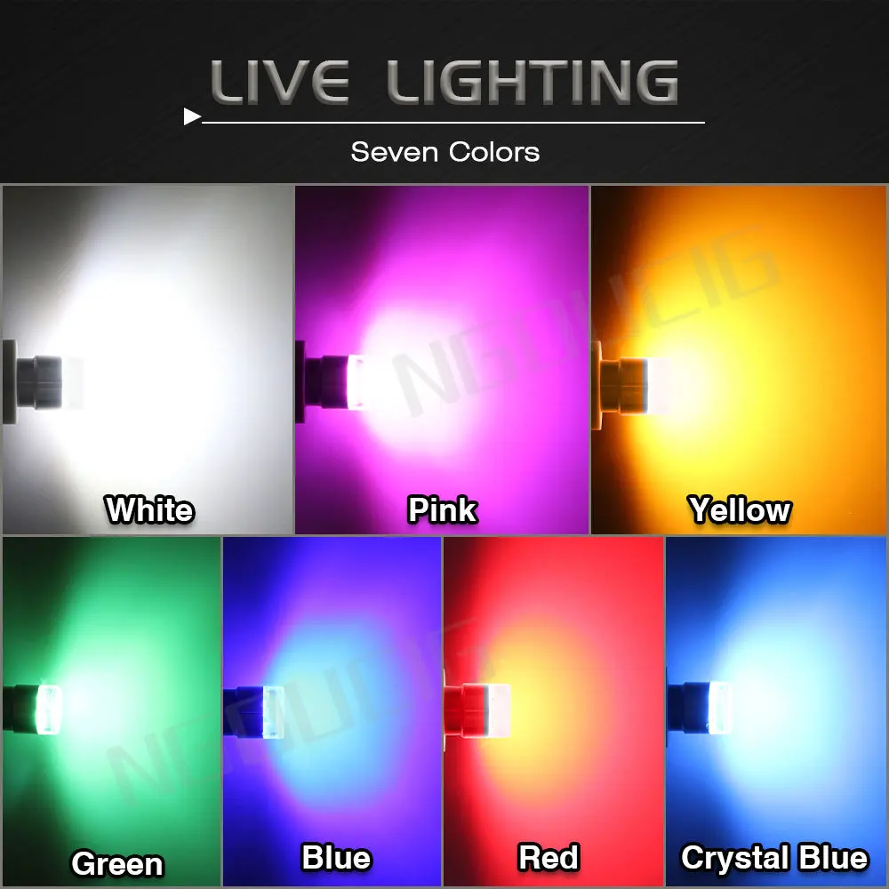 NGOUCIG Ʈ ڵ 1156 1157, T20 12V 24V 7443 7440 P21W BAY15D ÷ BA15S P21/5W W21W LED Ʈκ ȣ  , 2 