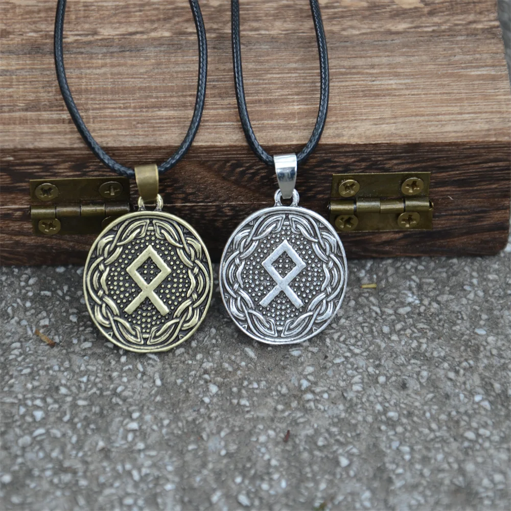 Runic руны Отила амулет викингов Ворон на спине мужские и женские ожерелья (art.: 3920bd228ade3) - 3920bd228ade3