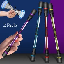

2PCS Fidget Spinner Toy Adult Kids Antistress Spinning Pen Plastic Spiner Pen Stress Reliever Anti-slip Hand Spinner Stress Toy