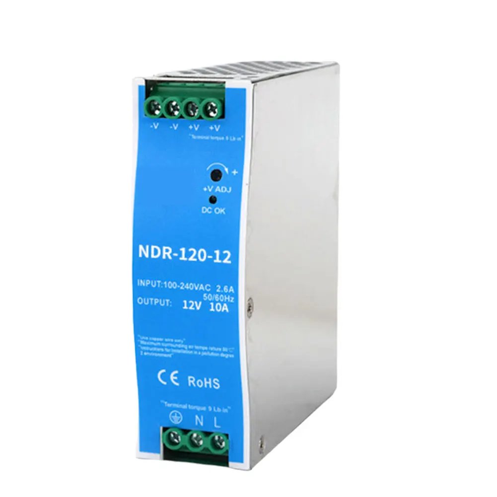 12V DC 레일 스위칭 전원 공급 장치 120W 10A 출력, 과학 연구 및 산업용, 전기 기계 응용 분야용