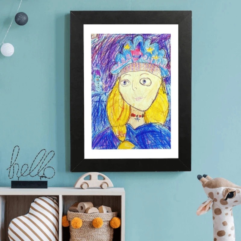 Cadre magnétique avec ouverture frontale, en verre trempé pour projets  artistiques pour enfants, pour dessin, peinture, image sur papier A4 -  AliExpress