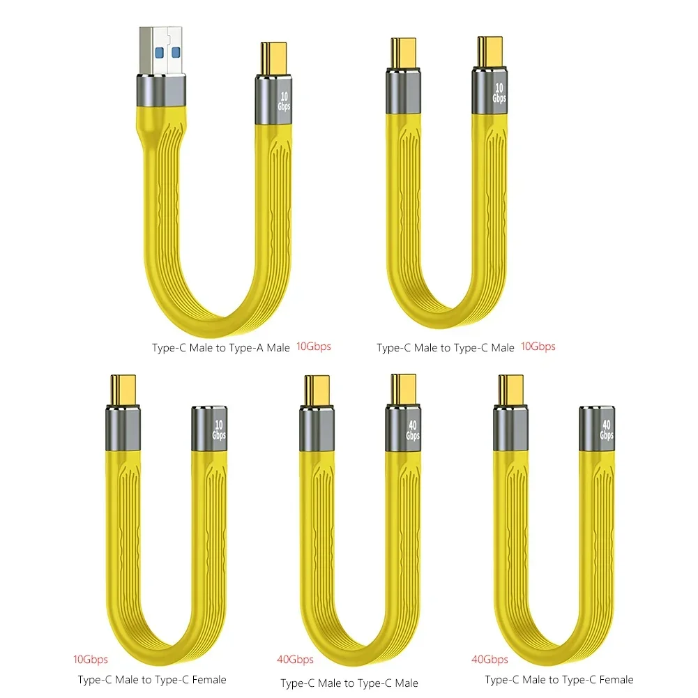 맥북용 고속 충전 어댑터 커넥터, 100W 5A USB C to C타입 케이블, USB 4.0, 썬더볼트 3, 40Gbps 데이터 케이블