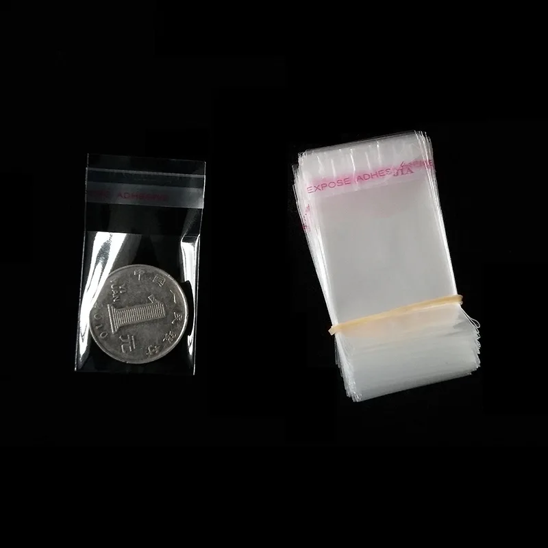 100pcs transparent OPP self-adhesive glass paper bag, self sealing packaging bag for candy, biscuits, toys and party gifts 5