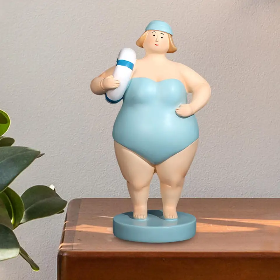 Beach Woman Resin Doll Swimsuit Lady Figurine Art Crafts,Fashion