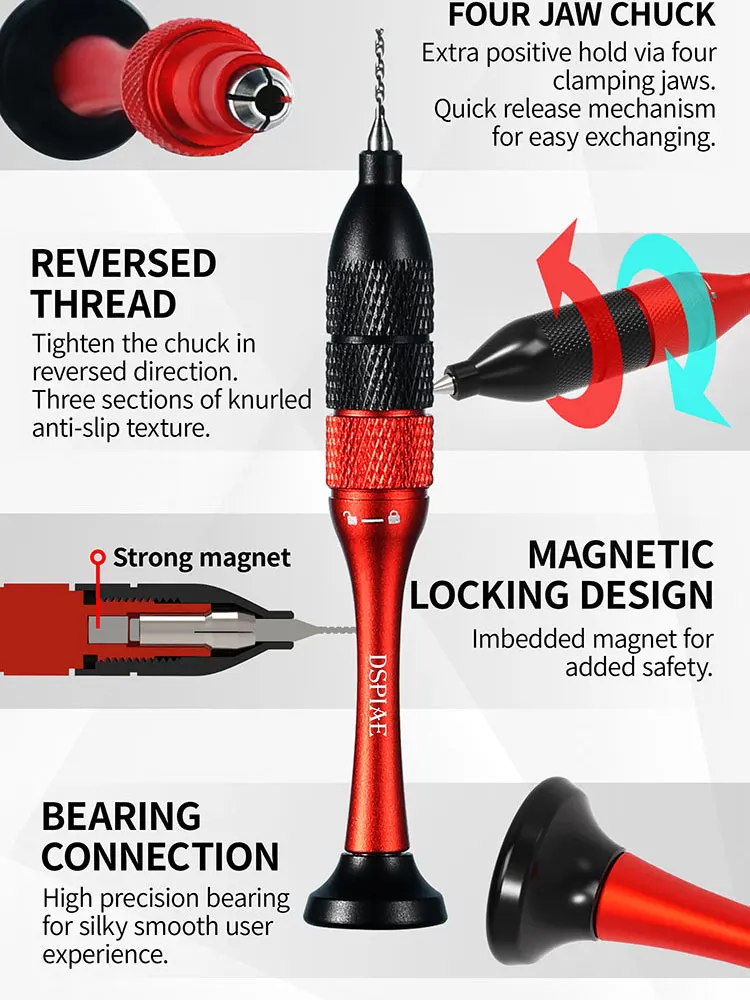 DSPIAE AT-SHD punching tool aluminum alloy precision hand drill set