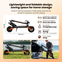 Trottinette électrique tout-terrain iScooter W12 11 pouces, double motorisation, 3000W, 25Ah, autonomie maximale 100 km, vitesse maximale 70 km/h, pliable. 6