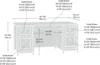 Sauder Edge Water Executive Desk, L: 65.12" x W: 29.53" x H: 29.37", Chalked Chestnut 3