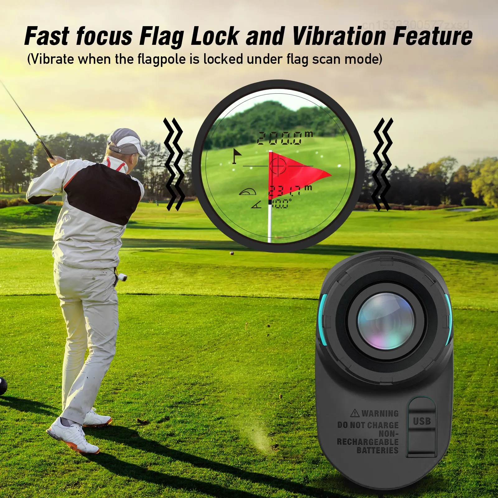 Mileseey pf260 Golf Distanz Laser Entfernungs messer mit Hang Vibration Magnet wiederauf ladbar für Golf Jagd Reisen
