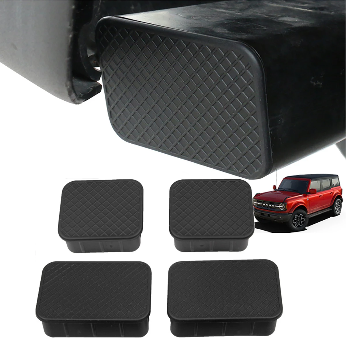 Front Bumper Plug Mudproof Dust Caps for Ford Bronco 2/4-Door 2021-2024 Crash Bar End Caps Front Axle Plug Exterior Accessories