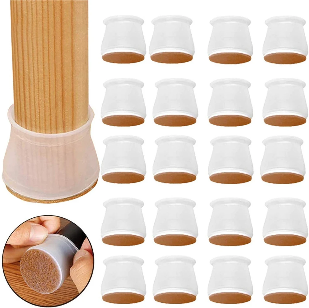 Compact Silicone Floor Protectors with Felt Pads