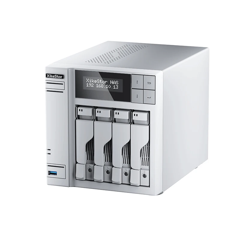 XikeStor 올인원 NAS 서버 M.2 Nvme 2280 * 2 |   3.5인치/2.5인치 SATA * 4 인텔 100, 8G/16G DDR5 4800MHz 2.5G RJ45 * 2, 10G RJ45 *