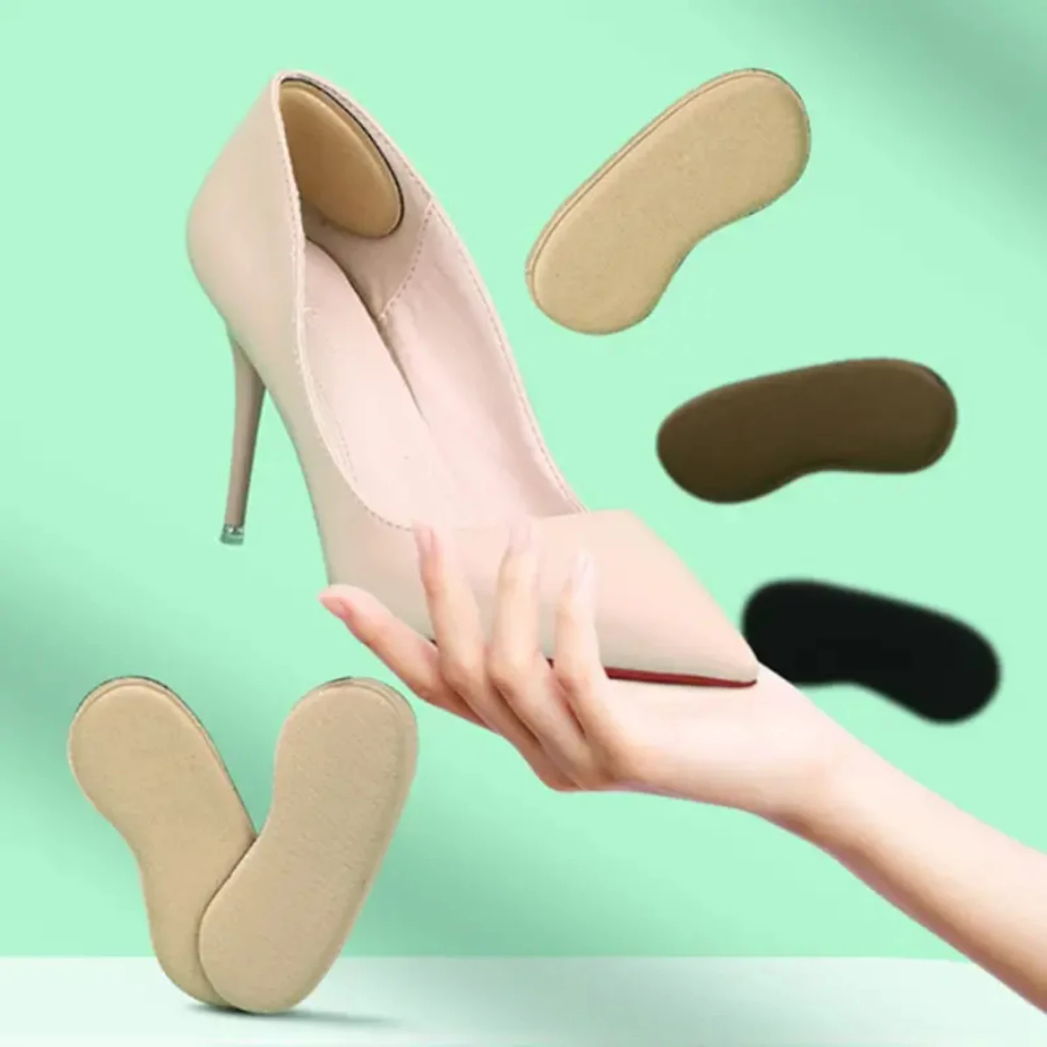 Comfortable and Durable 6pcs Heel Stickers and Cushion Pads for Men Women-Heel Inserts Liner for Pain Prevention Blist