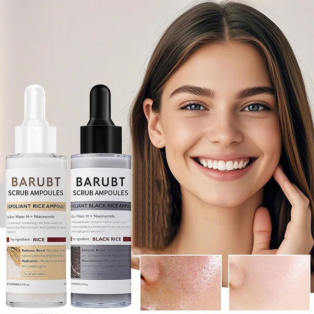 Essence Toner White Rice+black Rice Ampoule Skin Softening Essence Exfoliate Face Scrub Dead Skin Fade Essence Brighten Body 2