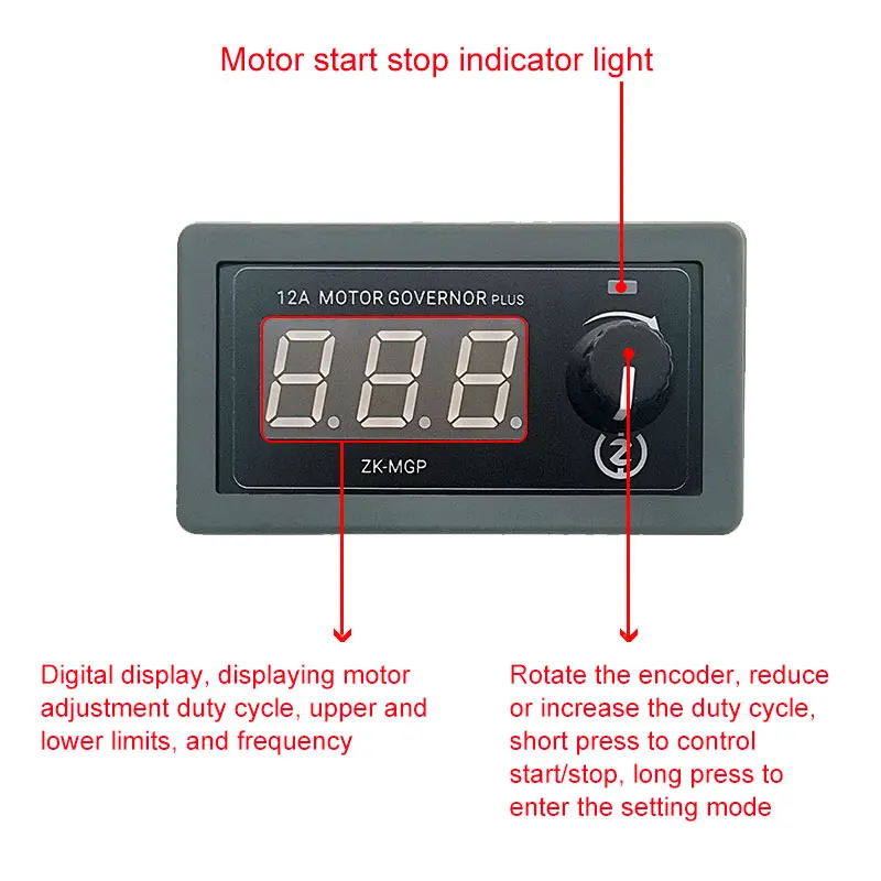 Mini Brush Motor Driver 5v 12v 24v 12A PWM DC Motor Speed Controller Start Stop Speed Soft Start Regulator For Brushed