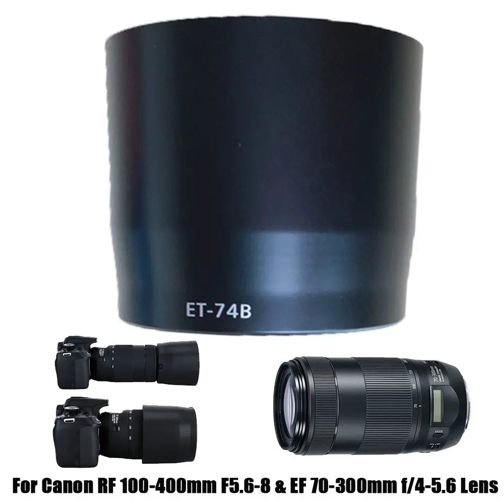 

ABS Lens Hood Universal ET-74B Black Protective Shield Anti-Glare Cover for Canon R RP Ra R5 R6 R3 Camera Accessories