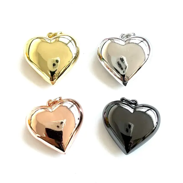 Heart Inlaid Charm Pendants  Geometry Hearts Shape Charm