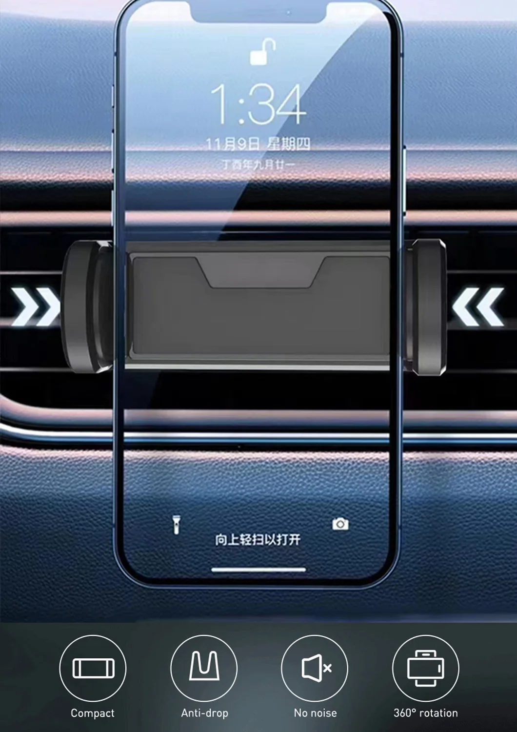 2025 Car Phone Holder For Universal Mobile Phone Holder Stand Car Phone Stand For Car Air Outlet Mount Car Cell Phone Support