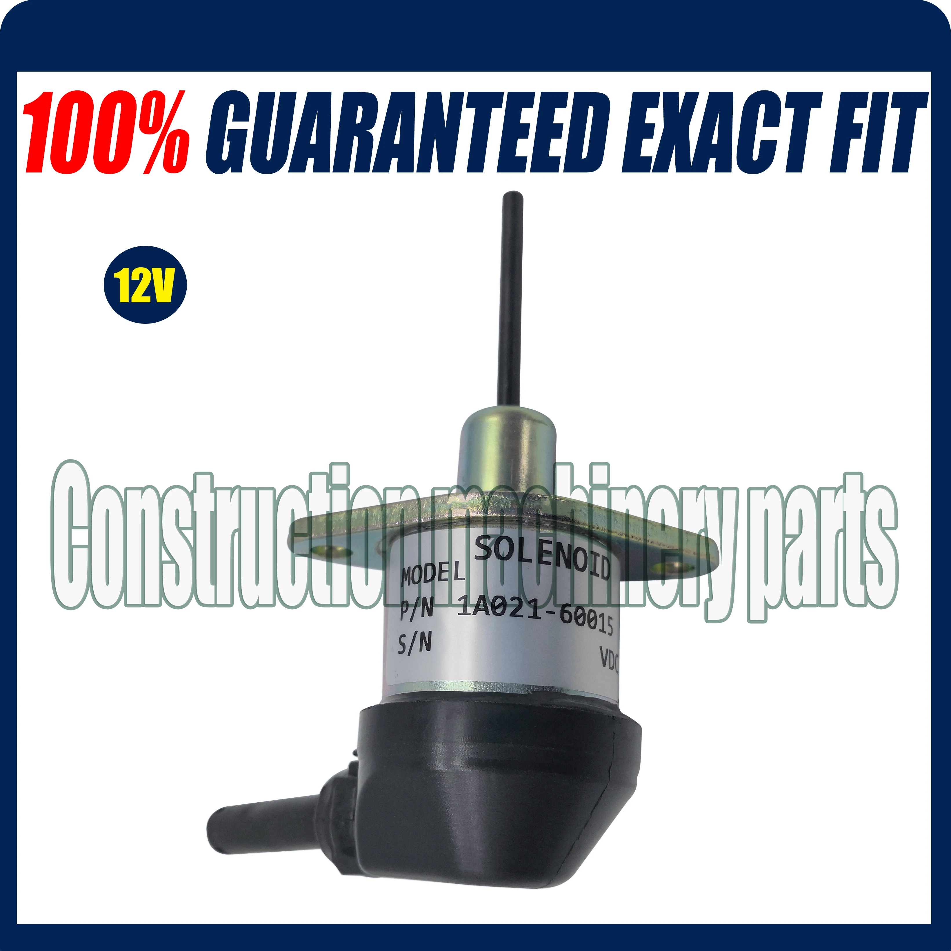 

New 1A021-60015 Fuel Solenoid Valve 12V 1A021-60016 1A021-60017 For Kubota V2003 V2203 V2403 Tractor Mower shut off