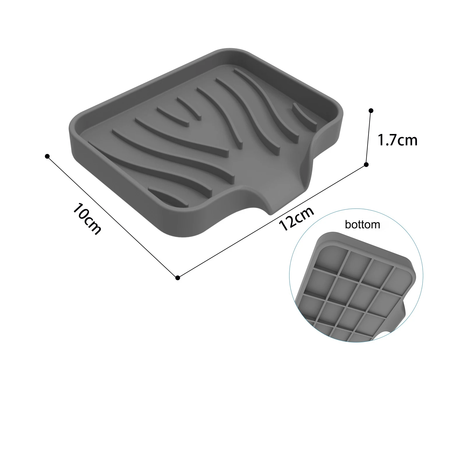 1-Pack Silicone Drain Soap Box Kitchen Bathroom Anti-slip Sink Tray Creative Washing Table Soap Tray Free Punch Drain Rack images - 6