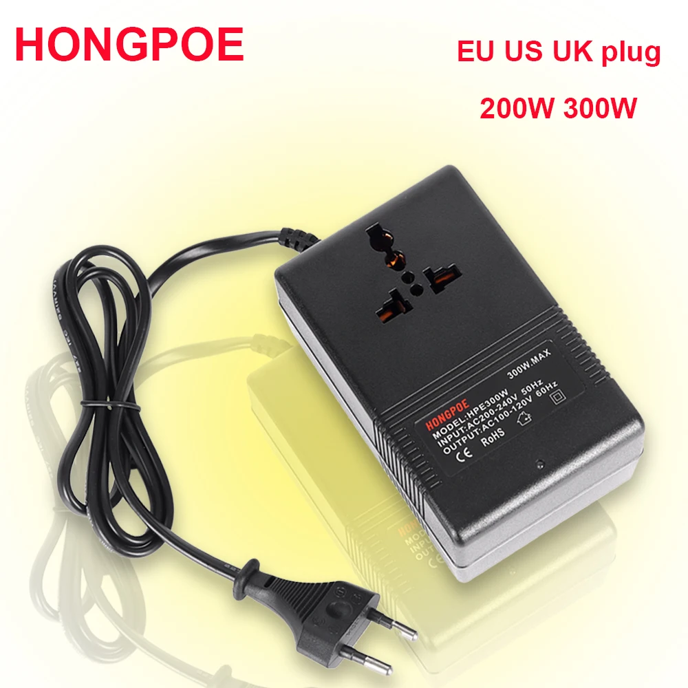 Dual-Wattage Voltage Converter with Built-in Thermostat