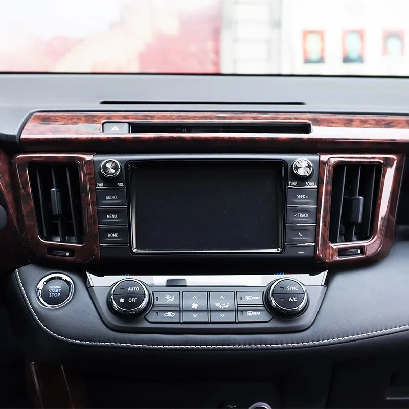 Car Middle Central Air Conditioner Vent Cover Air Vent Trim Sticker Per Toyota Rav4 Rav 4 2014 2015 2016 2017 2018 Accessori