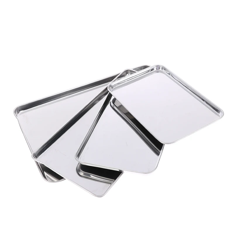 Storage Tray Kitchen Tray Bamboo Organizer Tray Jewelry Storage Tray Soap Dispenser Tray 1PCS Stainless Steel Tray Rectangle Plate Kitchen Medical Organizer Baking Plate