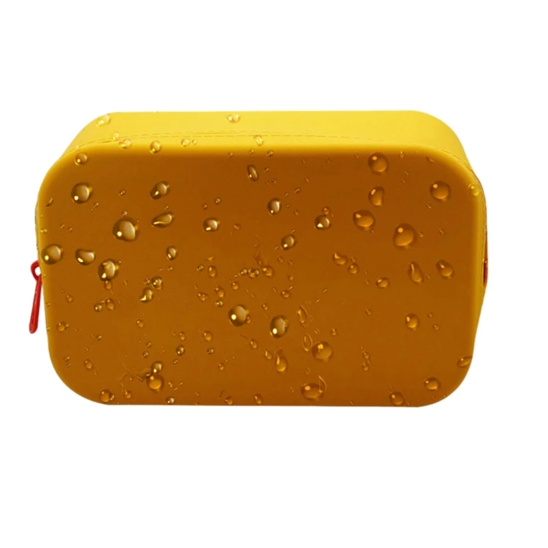 Convenient Silicone Travel Makeup Bag Toiletries Storage Pouches for Women Girls