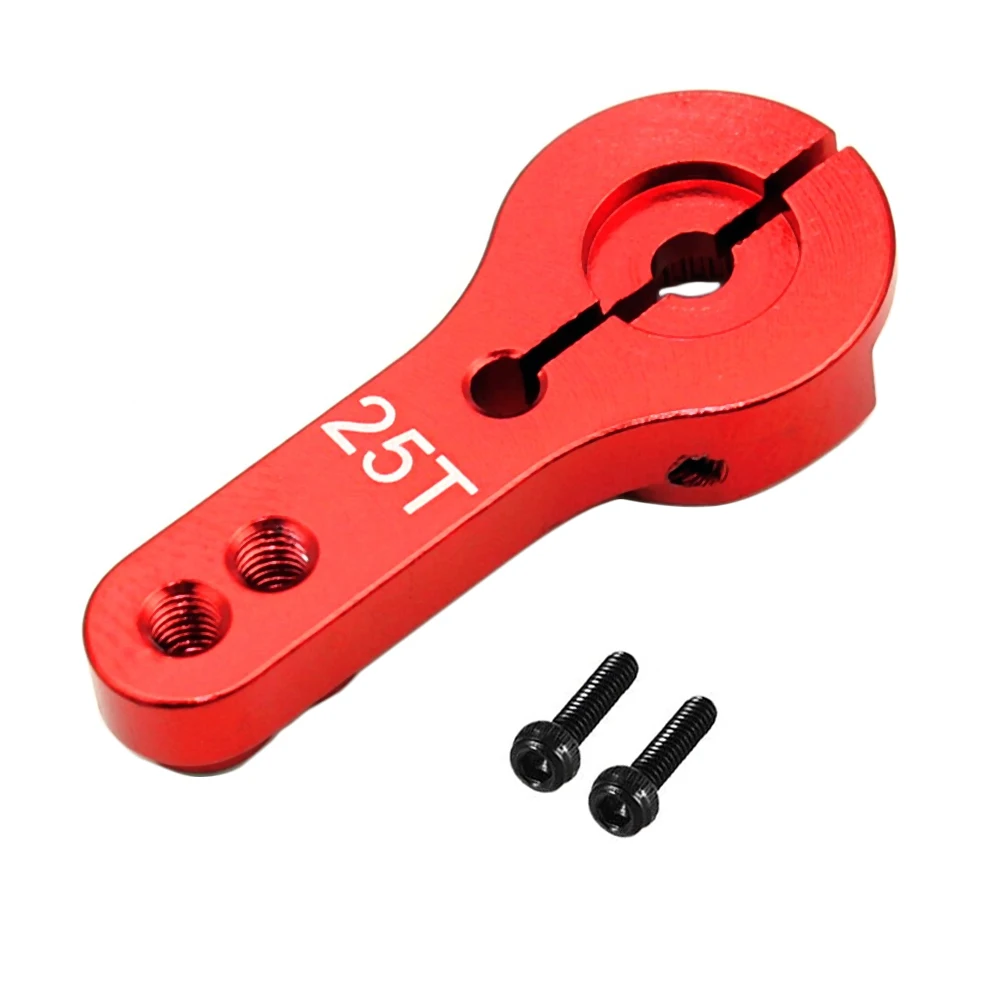 Apex RC Products Red 25T for Futaba/Savox Aluminum Servo Horn - 3 Pack #8028