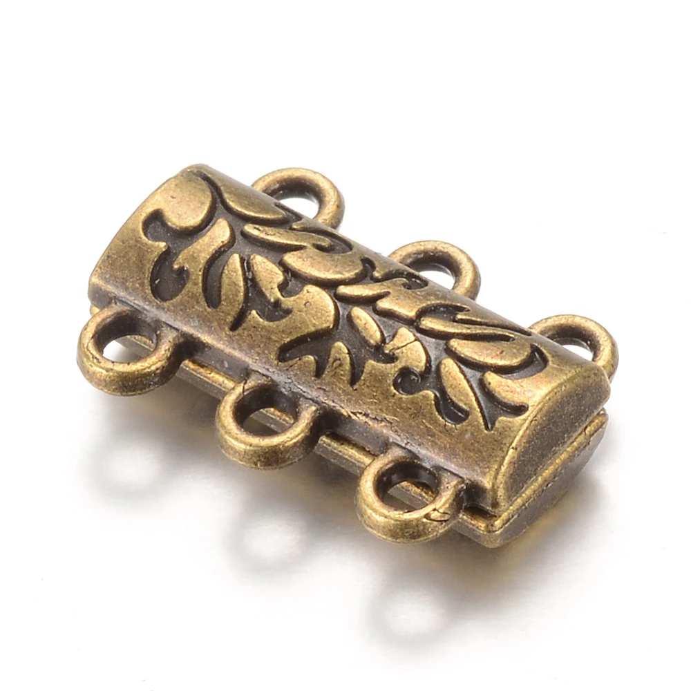 PandaHall 20Set magnetischer Schmuckverschluss mit Schlaufe, antike Bronzelegierung, kein Löten, Schnellverbindung für Halskette, Armband, DIY – Detail 2