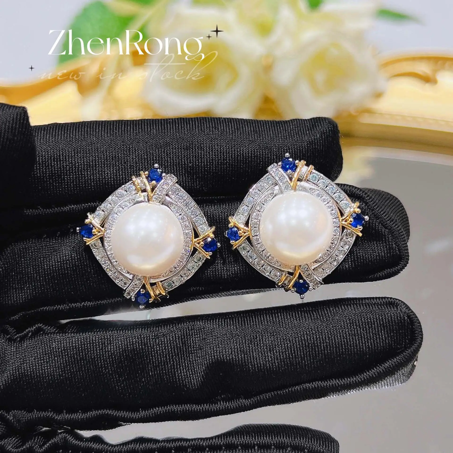Vintage Simulated Pearl Stud Earrings For Girls Fresh Ear Piercing Women Accessories Daily Wear Delicate Jewelry