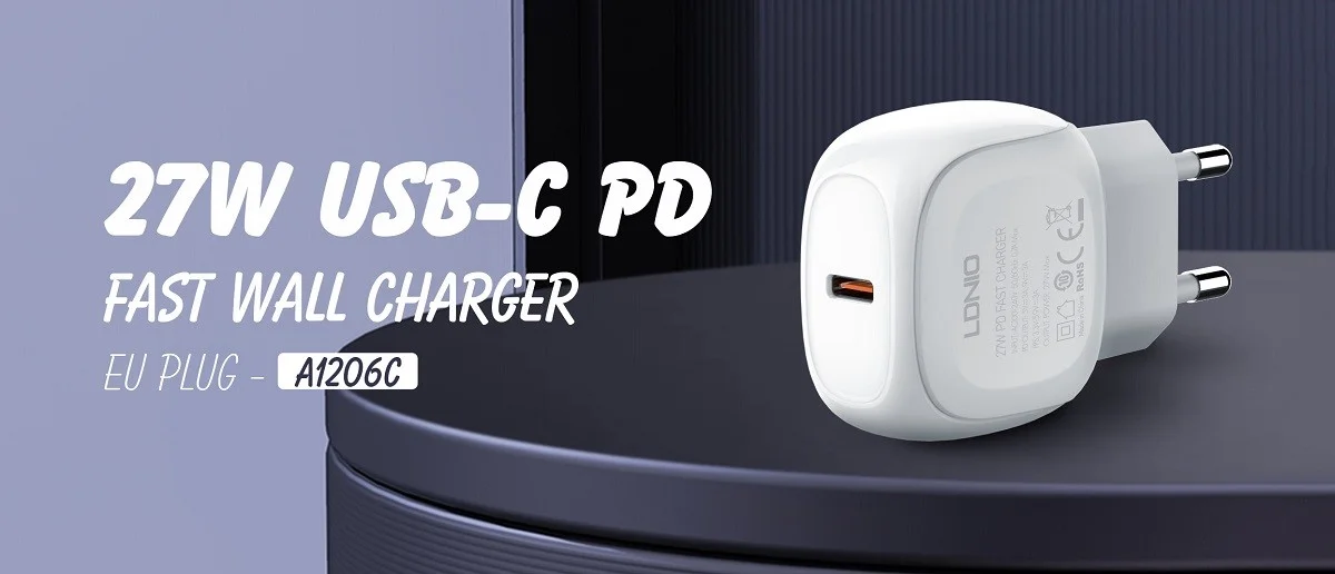 LDNIO A3511Q Netzladegerät GaN-Ladegerät , 2x USB + USB-C, 65W