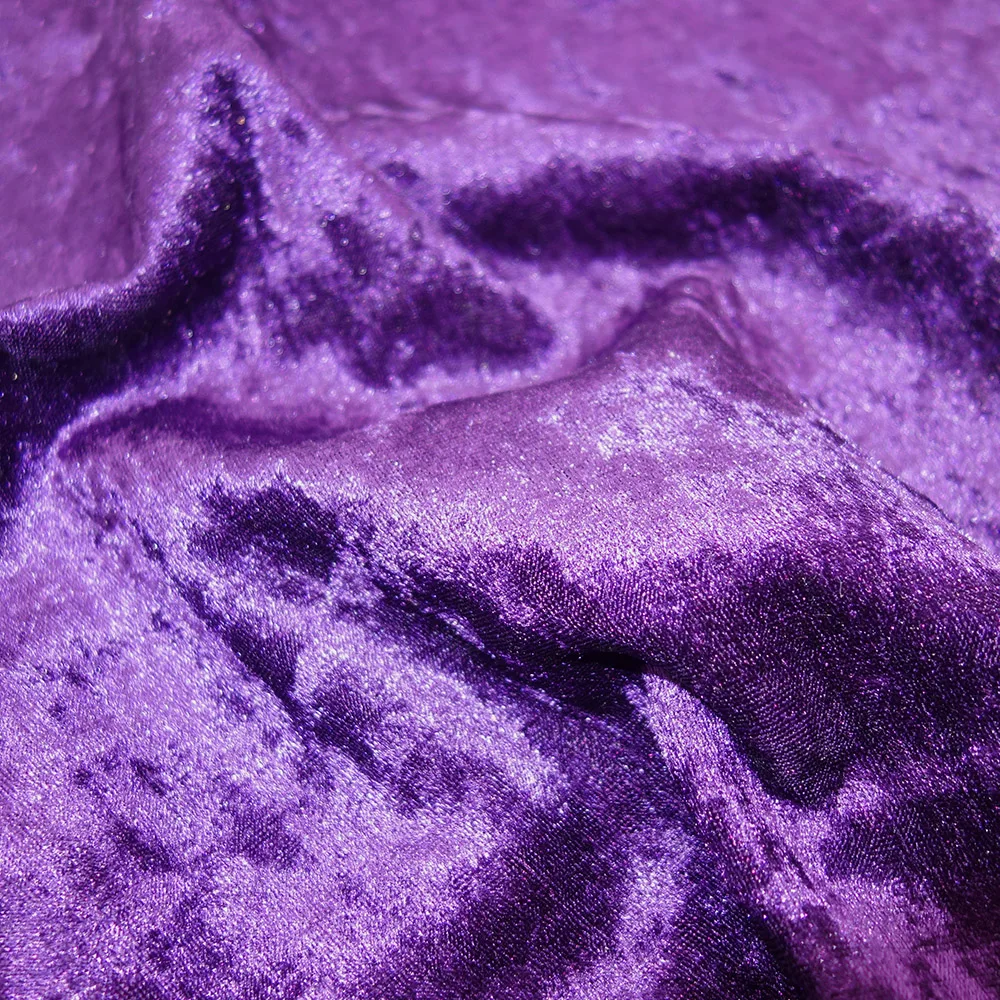 NIANTONG Tissu De Velours écrasé Au Mètre 160cm De Large Velours Extensible à 4 Voies Pour Les Costumes, La Couture, Le Bricolage Et La Décoration Intérieure(Color:Pink-2