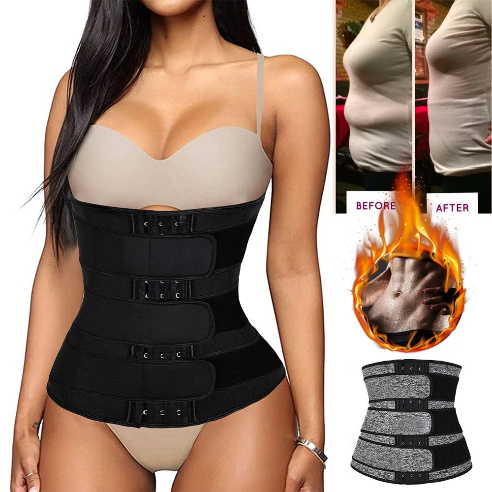 

Womens Waist Trainer Corset Neoprene Sauna Sweat Belt Workout Shapewear Trimmer Sports Girdle Tummy Control Slimming Body Shaper