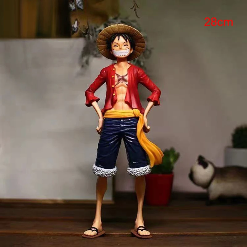 

27cm Anime One Piece Figurine Luffy PVC Statue Action Figure Monkey D Luffy Classic Smiley Model Toy For Kids