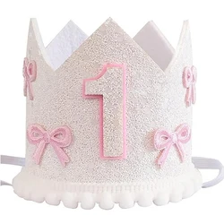 Boho Pink Bow Birthday Girl Hat - Party and Photo Prop Decoration (1PC)