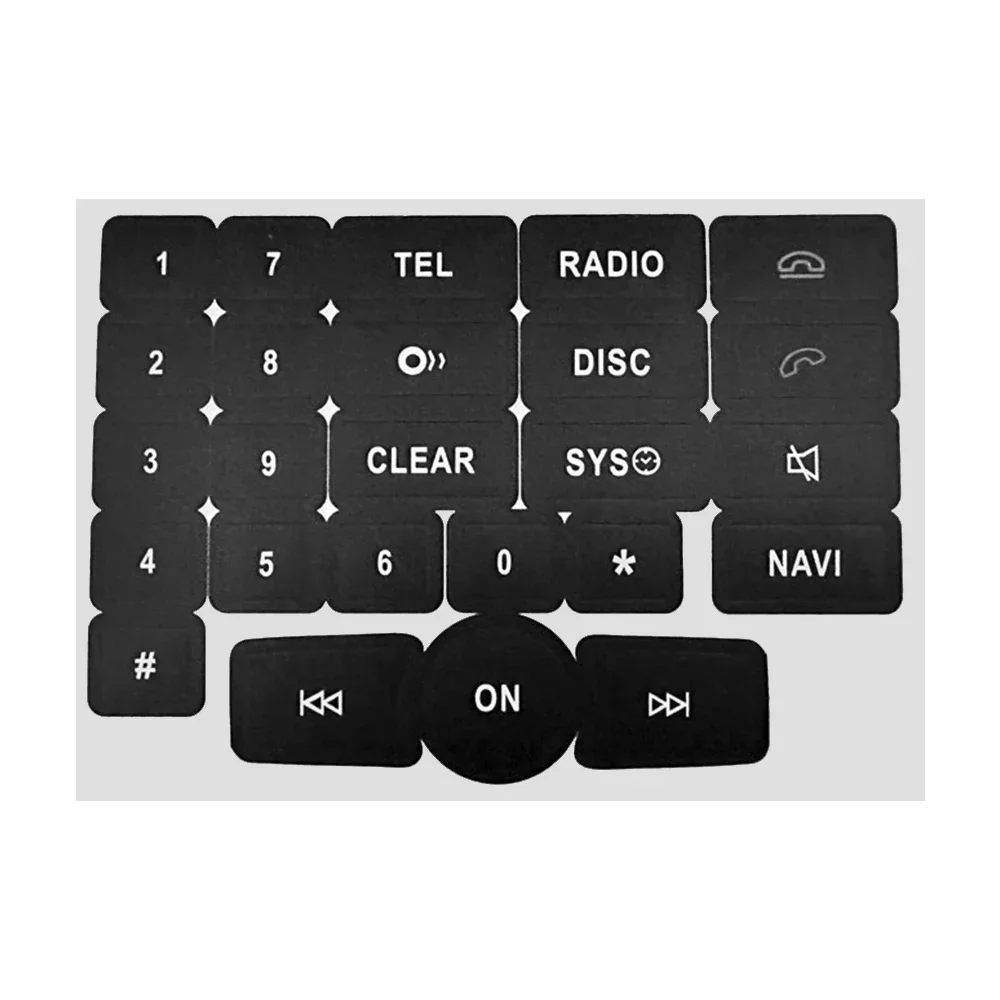 PVC Car Repair Stickers Panel A/C Radio Button Decals for Mercedes Benz W204 S204 C204 R172 W218 W212 C207 A207 R231 W176 W246 6