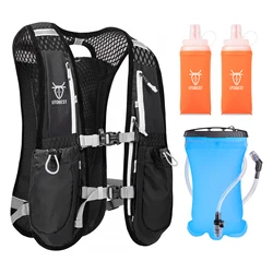 Ultralight Hydration Vest for Running, Cycling, and Hiking (Black 2 - 350ml - 1.5L)