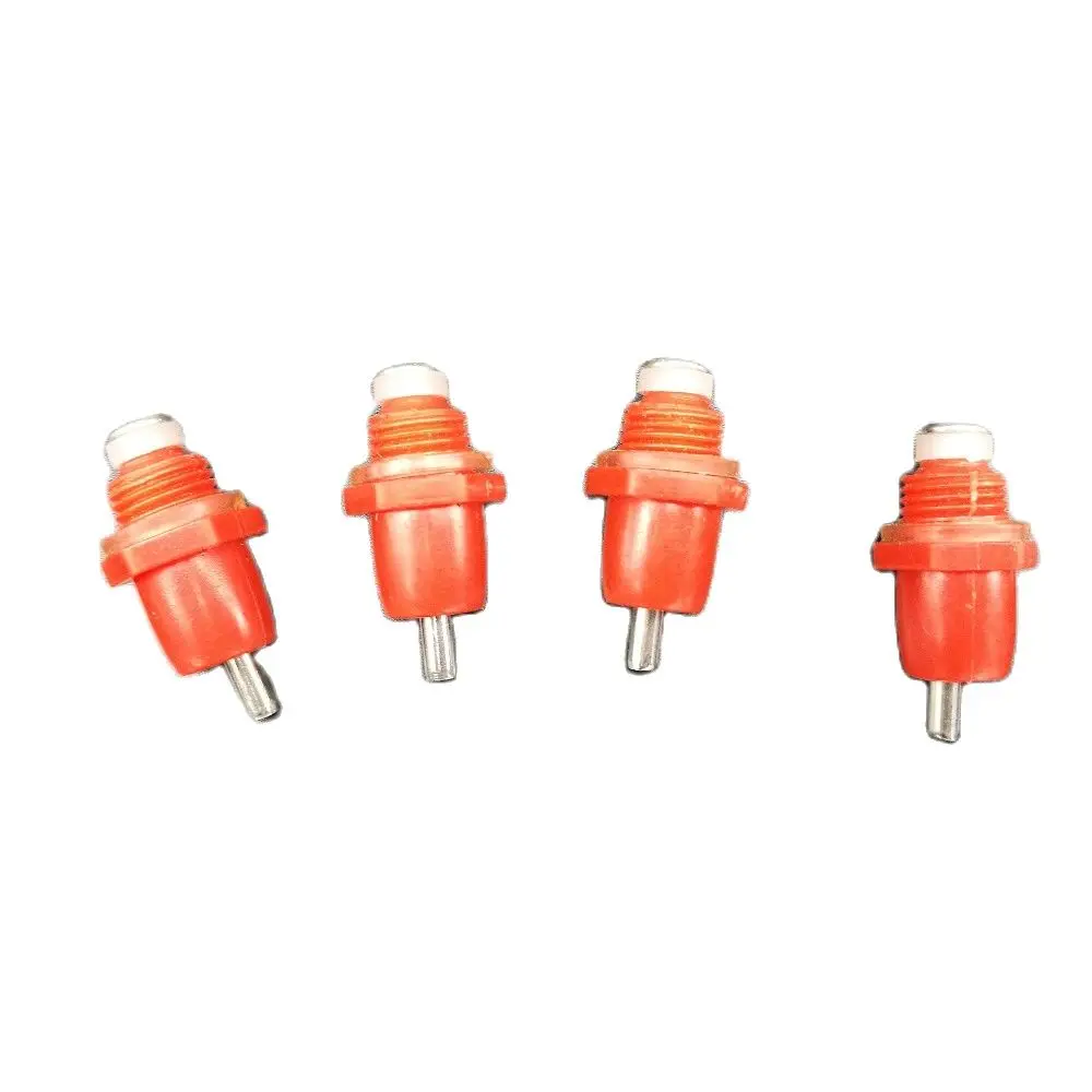 10 Pcs Spring Type Chicken Red Nipples Drinking Chicken With Automatic Water Dispenser Mouth Drinking Water