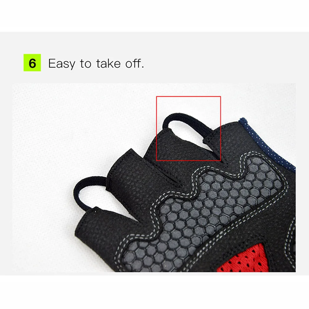 DAREVIE MTB Cycling Gloves Gel Padded Shockproof Breathable Half Finger Cycling Gloves Quick Off Thumb Sweat Wiper Bike Gloves 5