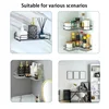Bathroom Shelf Wall Mounted Corner Storage Shelves Shampoo Holder Iron Shower Drain Basket Bathroom Accessories Organizer 4