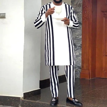 Alternative view of Chike Embroidered Round Neck Long Sleeve Dashiki Outfit
